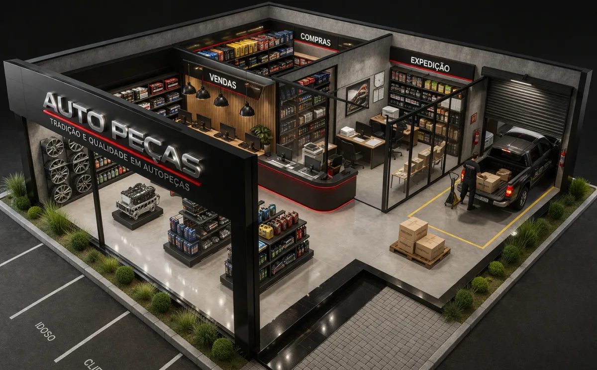 Auto Peças 3D Layout